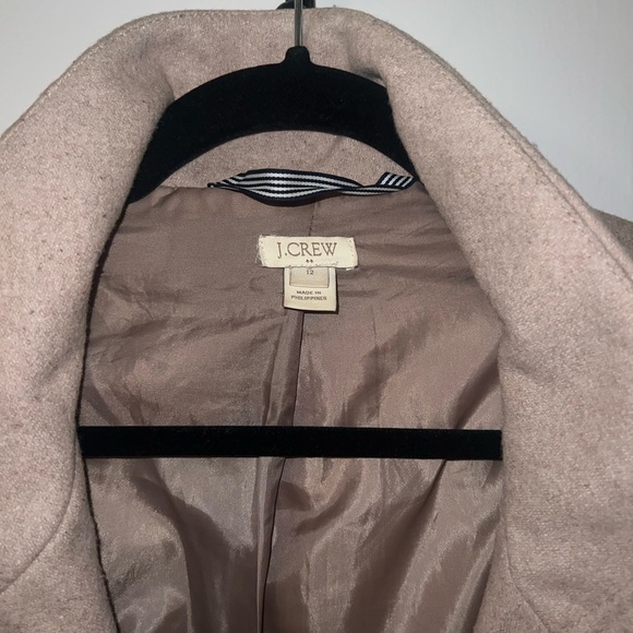 J. Crew Light Beige City Coat- Wool Blend Jacket Women’s Size 12 - Picture 3 of 5
